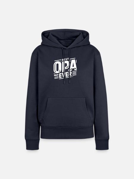 Best Opa Ever - Frauen Premium Bio Hoodie - Navy
