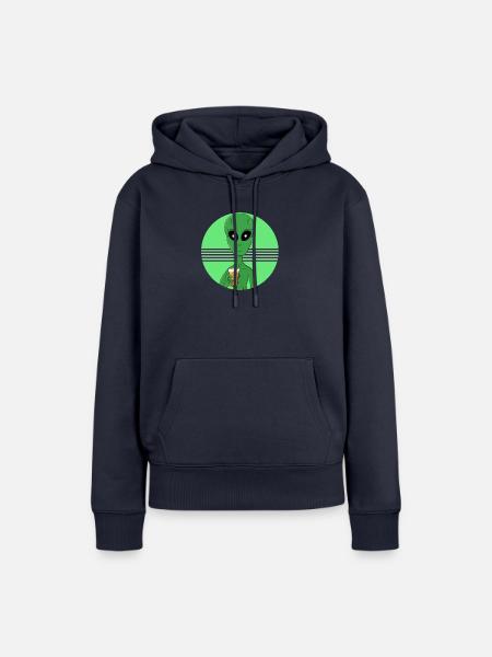 Ein Außerirdischer, der Spaß hat - Frauen Premium Bio Hoodie - Navy