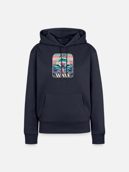 Ridethewave - Frauen Premium Bio Hoodie - Navy