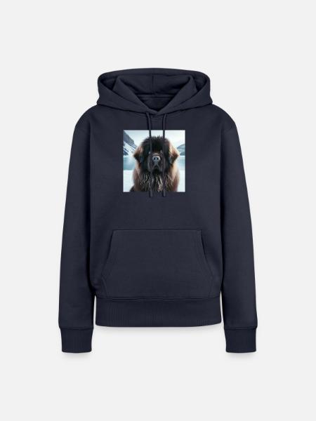 Neufundland im Schnee - Frauen Premium Bio Hoodie - Navy