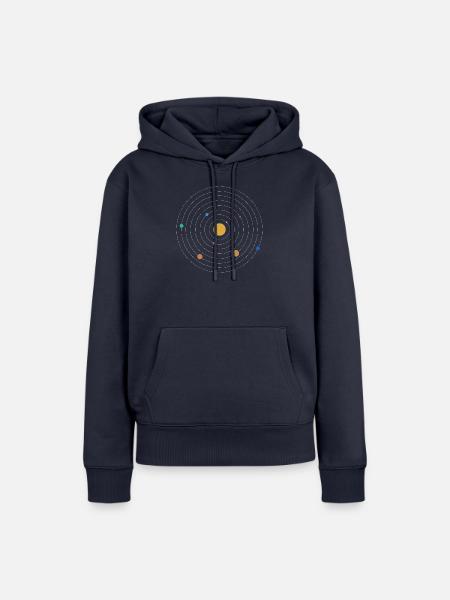 Sonnensystem - Frauen Premium Bio Hoodie - Navy
