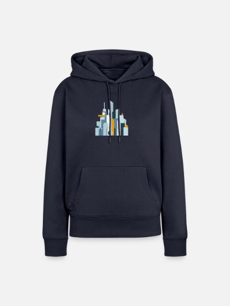City - Frauen Premium Bio Hoodie - Navy