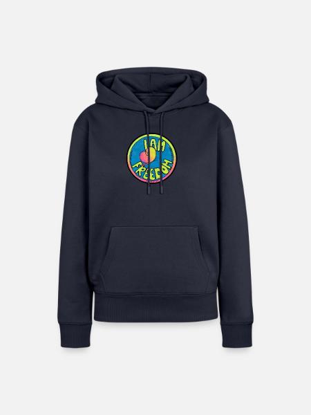 ICH BIN FREIHEIT - Frauen Premium Bio Hoodie - Navy