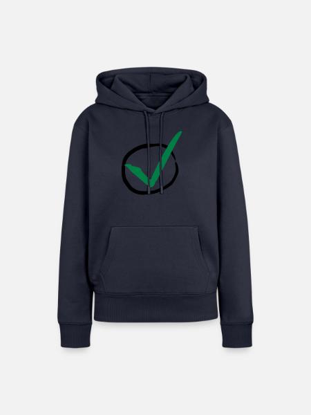 Checkmark - Frauen Premium Bio Hoodie - Navy
