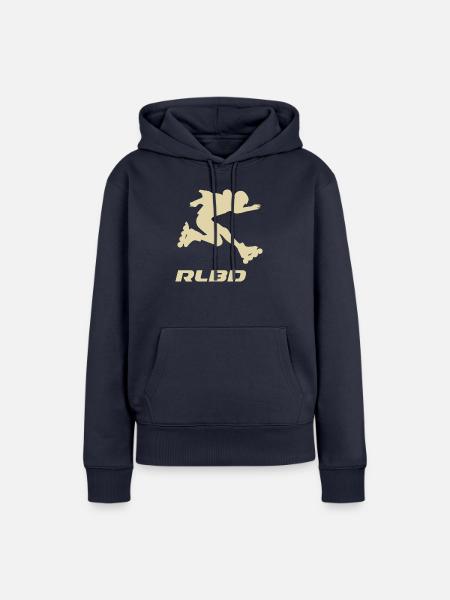 skater jump Rollerblader hell - Frauen Premium Bio Hoodie - Navy