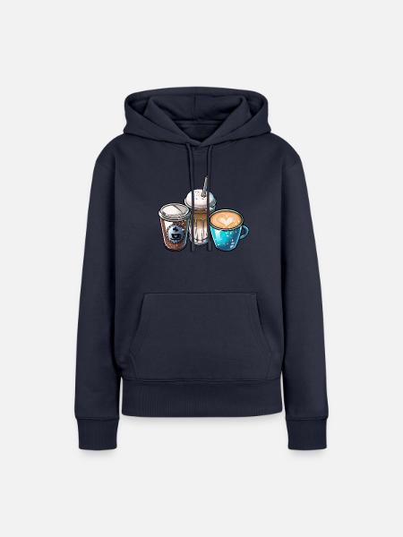 Coffee - Women’s Premium Organic Hoodie - navy