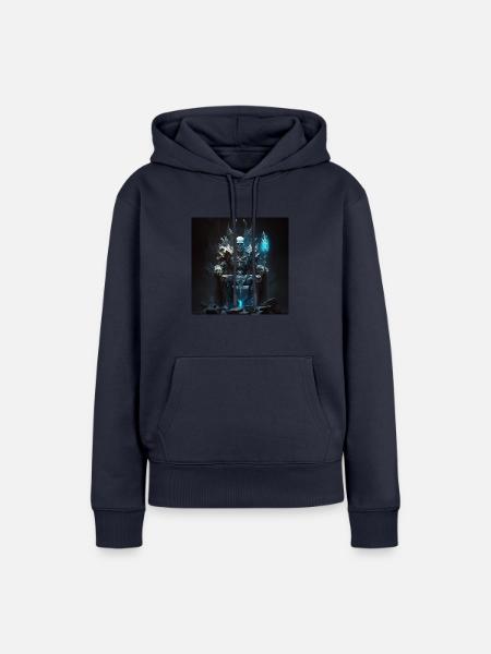 Gepanzerter Humanoid - Frauen Premium Bio Hoodie - Navy