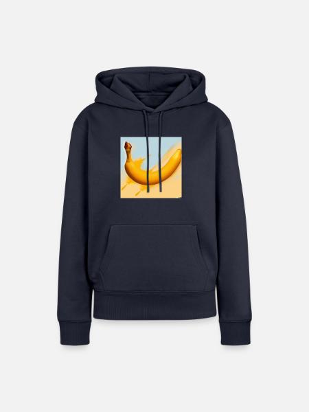 banana digital artwork - Frauen Premium Bio Hoodie - Navy