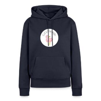 Fabulous Flamingo Instagram Pos - Frauen Premium Bio Hoodie - Navy - Vorne - Julia (174cm)