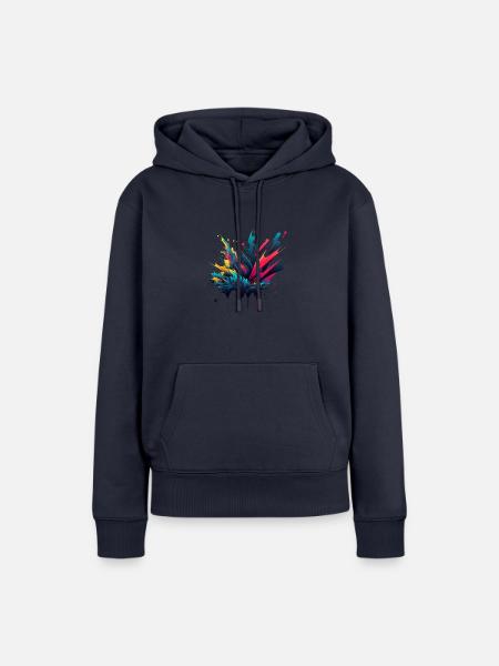 Farbenspiel der Seele - Frauen Premium Bio Hoodie - Navy