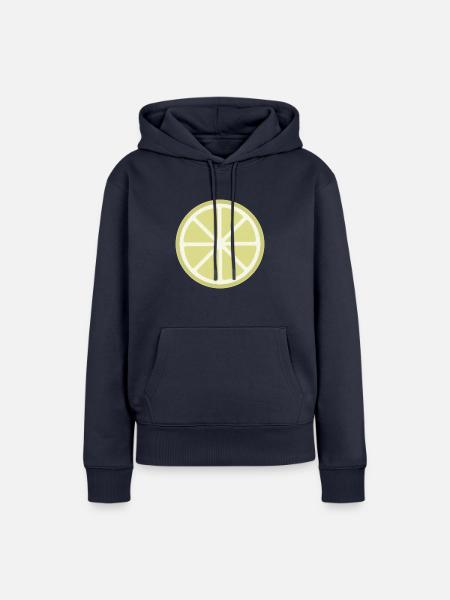 Limette - Frauen Premium Bio Hoodie - Navy