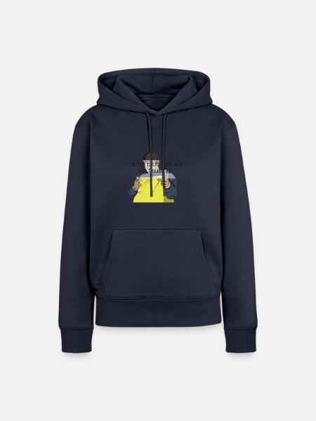 3 - Frauen Premium Bio Hoodie - Navy