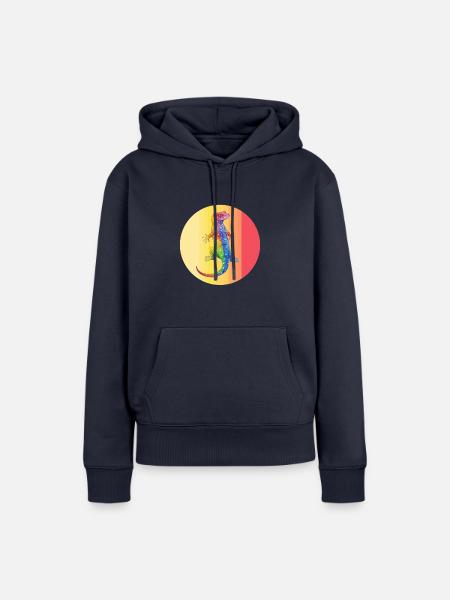 Gecko - Frauen Premium Bio Hoodie - Navy
