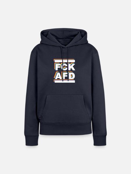 FCK AFD Rainbow - Frauen Premium Bio Hoodie - Navy
