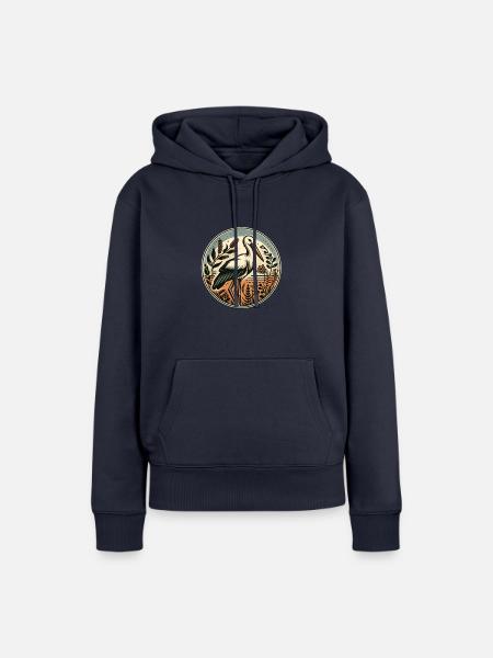 Storch - Frauen Premium Bio Hoodie - Navy