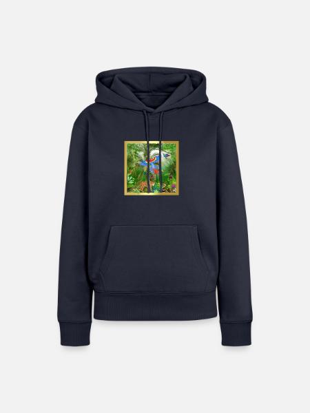 Der Amazonas-Dschungel - Frauen Premium Bio Hoodie - Navy