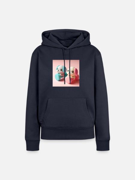 Süße Welpen - Frauen Premium Bio Hoodie - Navy