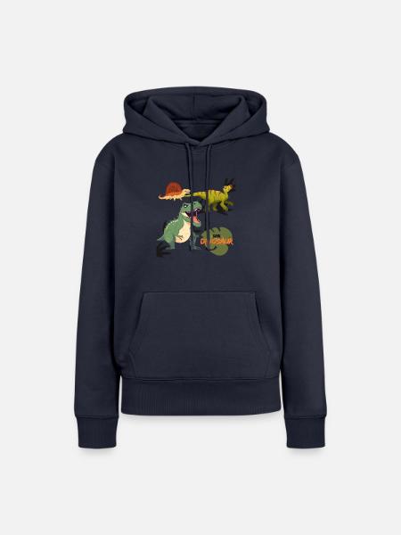 Cool Dinosaur - Frauen Premium Bio Hoodie - Navy