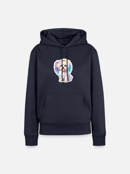 Malteser Wasserfarben - Frauen Premium Bio Hoodie - Navy