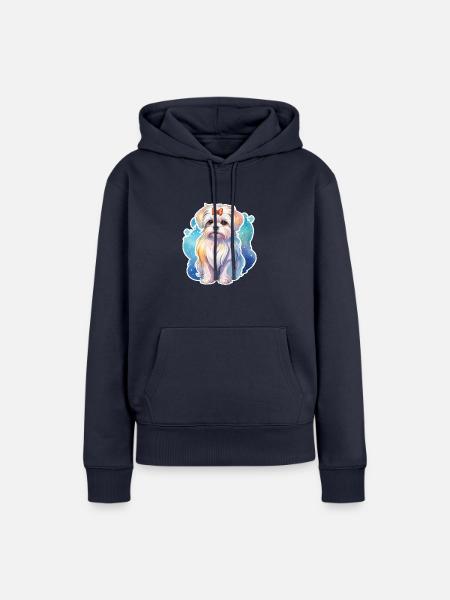 Malteser Wasserfarben - Frauen Premium Bio Hoodie - Navy