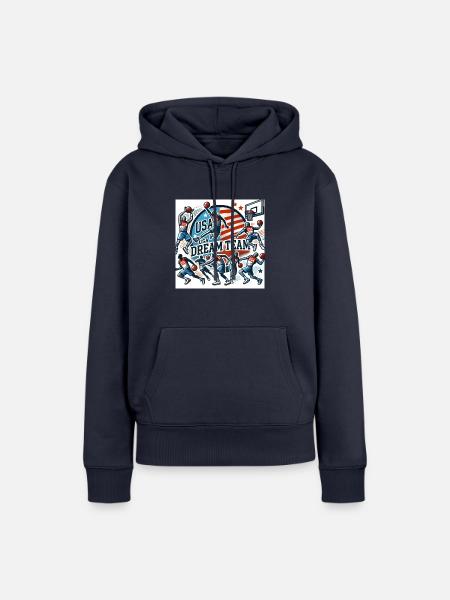 DreamTeam - Frauen Premium Bio Hoodie - Navy