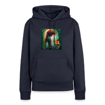 Mosaic Redhead Dreamy Girl Gladiolus - Women’s Premium Organic Hoodie - navy - Front - Julia (174cm)
