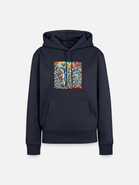 Die Heutige Gesellschaft - Frauen Premium Bio Hoodie - Navy