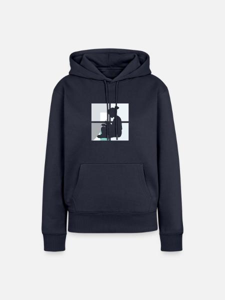 Garn Pullover - Frauen Premium Bio Hoodie - Navy