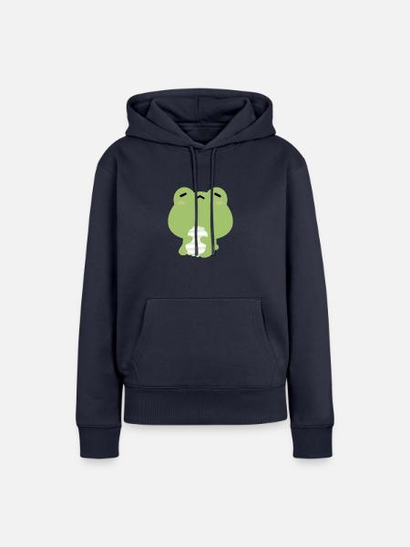 Schläfriger Frosch - Frauen Premium Bio Hoodie - Navy