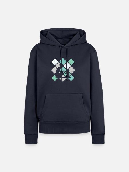 Kindermaedchen Betreuung - Frauen Premium Bio Hoodie - Navy