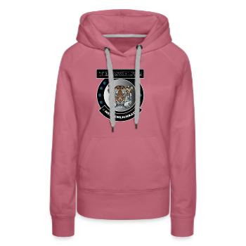 Tiger brauchen Schutz - Frauen Premium Bio Hoodie - Malve - Vorne - Isabella (175cm)