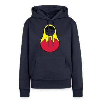 Matroschka / Babuschka - russische Puppe in Puppe - Frauen Premium Bio Hoodie - Navy - Vorne - Julia (174cm)