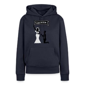 Jeu JGA drapeau mariée marié Jafta Edison - Sweat à capuche Premium bio Femme - bleu marine - Devant - Julia (174cm)
