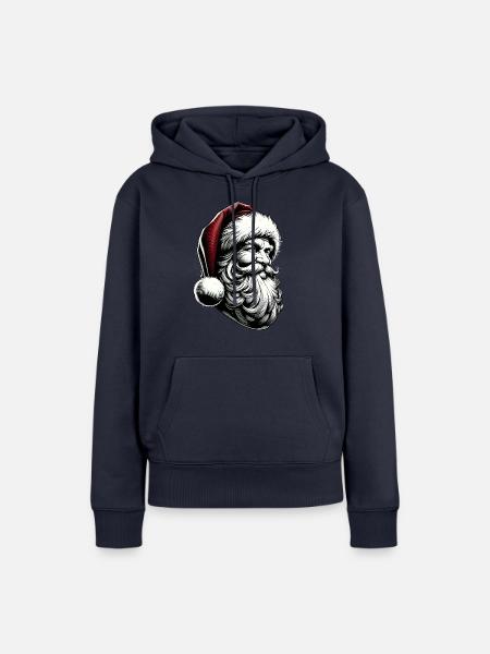 Weihnachtsmann - Frauen Premium Bio Hoodie - Navy
