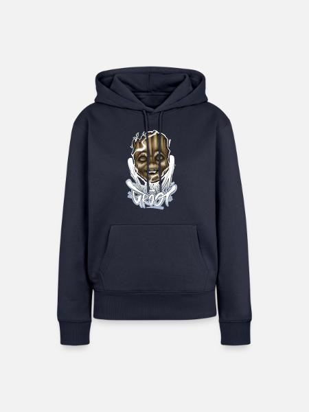 I am the Baum - Frauen Premium Bio Hoodie - Navy