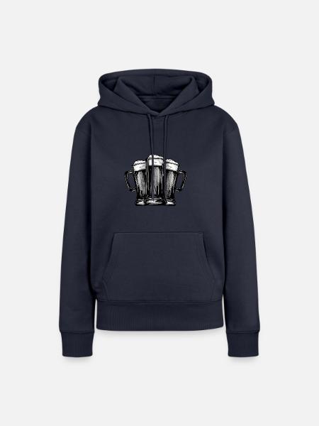 Bier Bierkrug Team - Frauen Premium Bio Hoodie - Navy