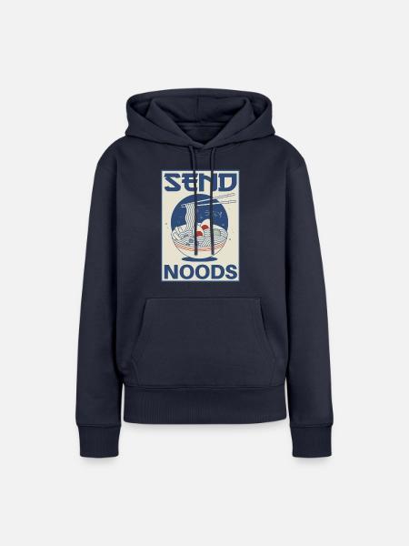 SEND NOODS - Frauen Premium Bio Hoodie - Navy