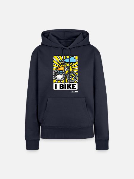 I Bike - Frauen Premium Bio Hoodie - Navy