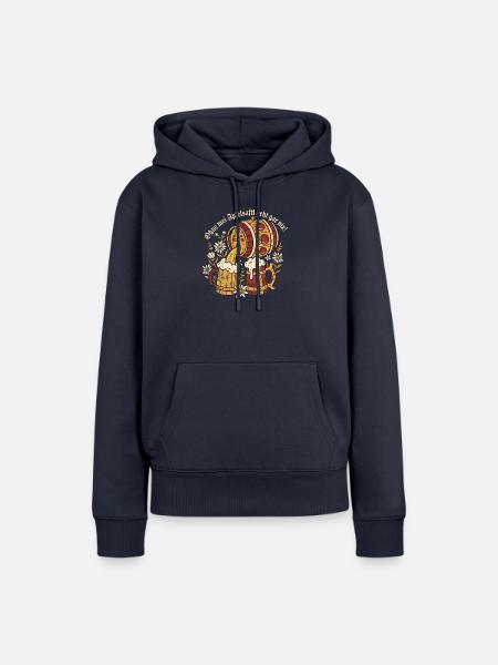 Bayern Apfelsaft Experte - Frauen Premium Bio Hoodie - Navy