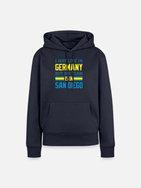 San Diego - Frauen Premium Bio Hoodie - Navy