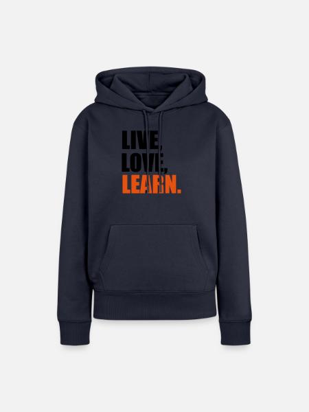 lernen - Frauen Premium Bio Hoodie - Navy