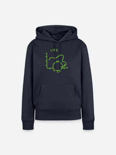 life statistik - Frauen Premium Bio Hoodie - Navy