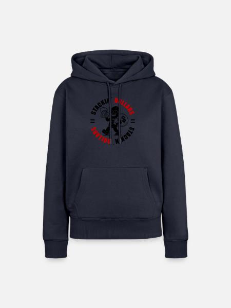 Gangster Spruch Dollars - Frauen Premium Bio Hoodie - Navy