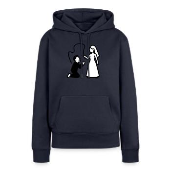Ehepaar Hochzeit Peitsche - Frauen Premium Bio Hoodie - Navy - Vorne - Julia (174cm)