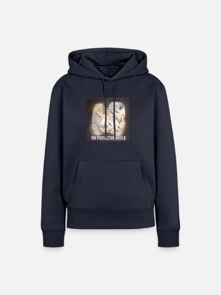 my protective shield - Frauen Premium Bio Hoodie - Navy
