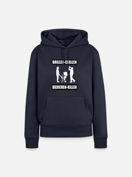 BBQ - Frauen Premium Bio Hoodie - Navy