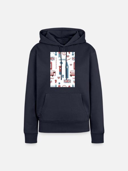 London ikonisch! - Frauen Premium Bio Hoodie - Navy