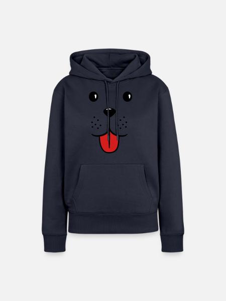 Süßes Gesicht Hundegesicht - Frauen Premium Bio Hoodie - Navy