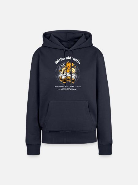 Hüttenaktivistin für Dunkel - Frauen Premium Bio Hoodie - Navy