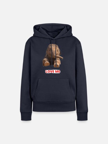 Elefant - Frauen Premium Bio Hoodie - Navy